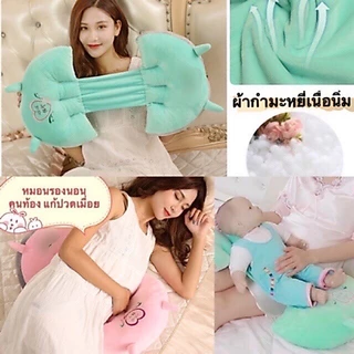 Cookiexu [ใหม่]ปรับได้ หมอนรองท้องแบบพกพา หมอนรองให้นม ผลิตในไทย