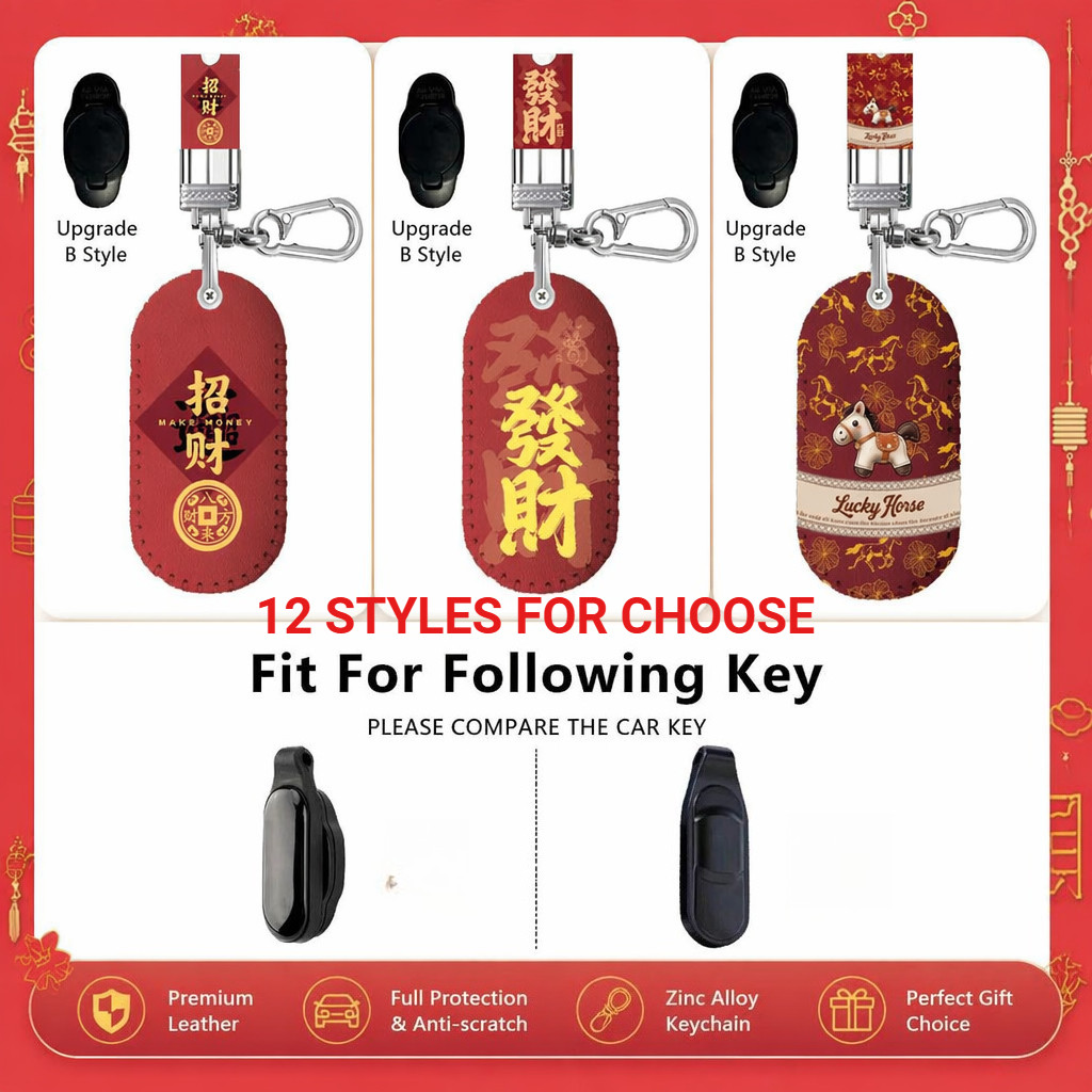 จีน Lucky พิมพ์ PU หนัง Remote Fob Shell ผู้ถืออุปกรณ์เสริมพวงกุญแจจัดแต่งทรงผมสําหรับ ZONTES 368G 3