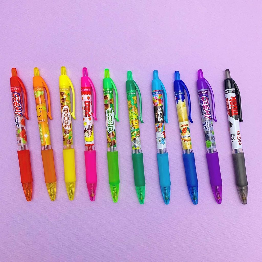 Japan Japan sakamoto Meiji Snacks Fragrance Limited Gel Pen Food Toys หมีโบราณพุดดิ้งสตรอเบอร์รี่ 0.