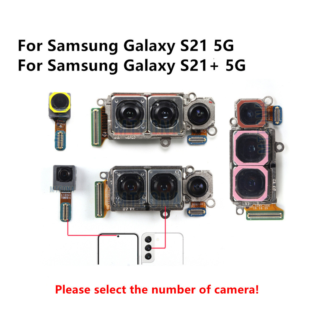 หลักด้านหลังด้านหลังกล้องเซลฟี่ด้านหน้ากว้างเป็นพิเศษ Flex สําหรับ Samsung Galaxy S21 Plus S21+ 5G G