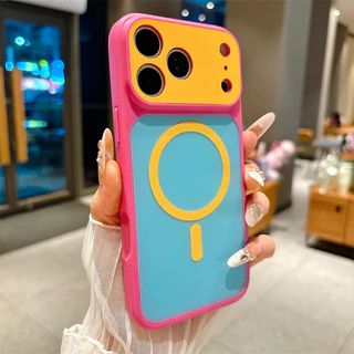 สีแม่เหล็กเคสโทรศัพท์ใช้งานร่วมกับ iPhone17promax 17pro 16promax 16pro 15promax 14promax 13 14 15pro 13promax 12promax กันกระแทกฝาหลัง