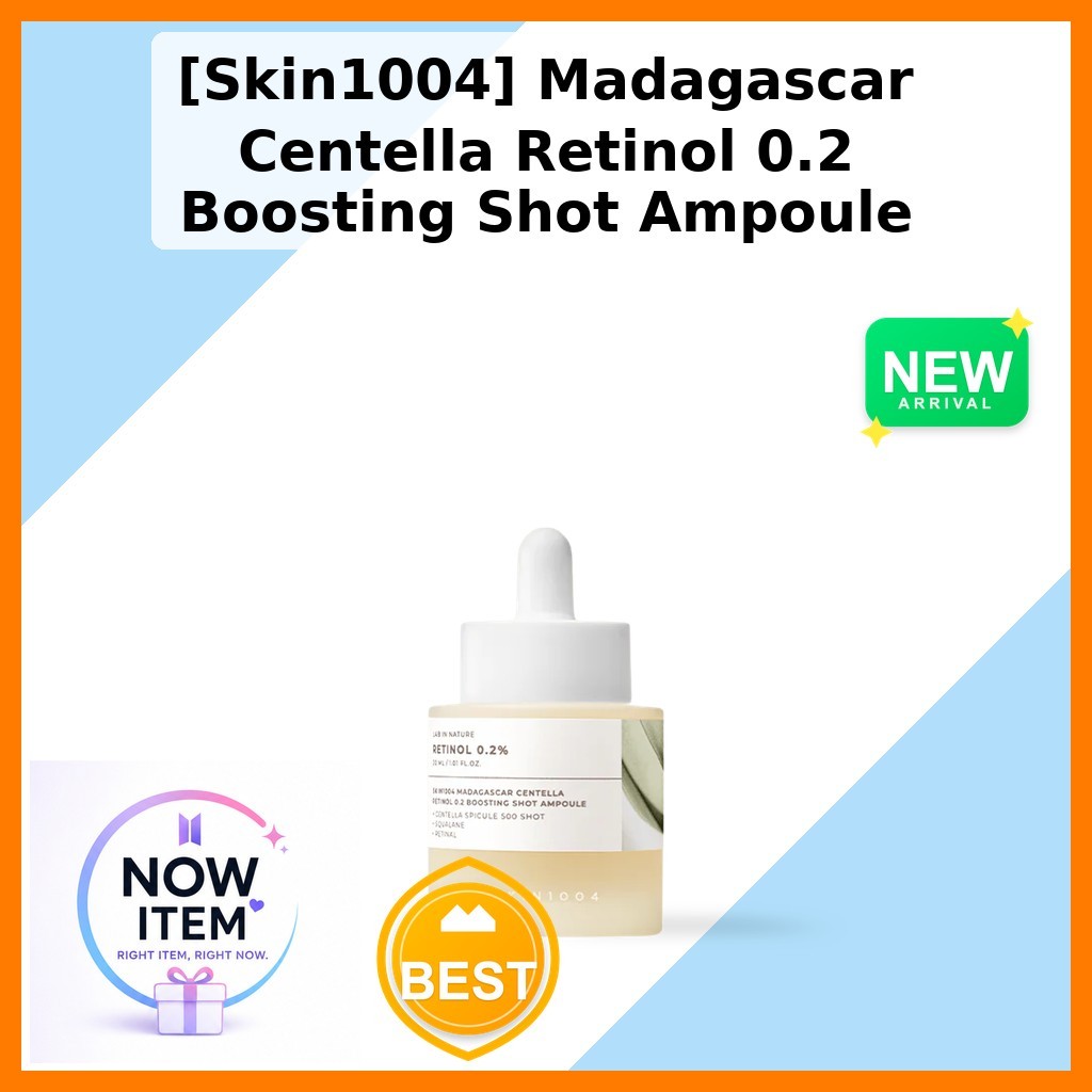 [Skin1004] Madagascar Centella Retinol 0.2 Boosting Shot Ampoule 30ml / เซรั่มเกาหลี / Retinol Boost