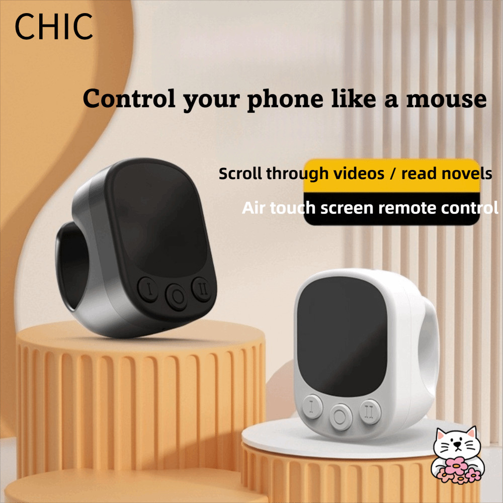 CHIC Touchscreen Controller, srolling Function Music Playback Control Bluetooth Ring Remote, Page Tu