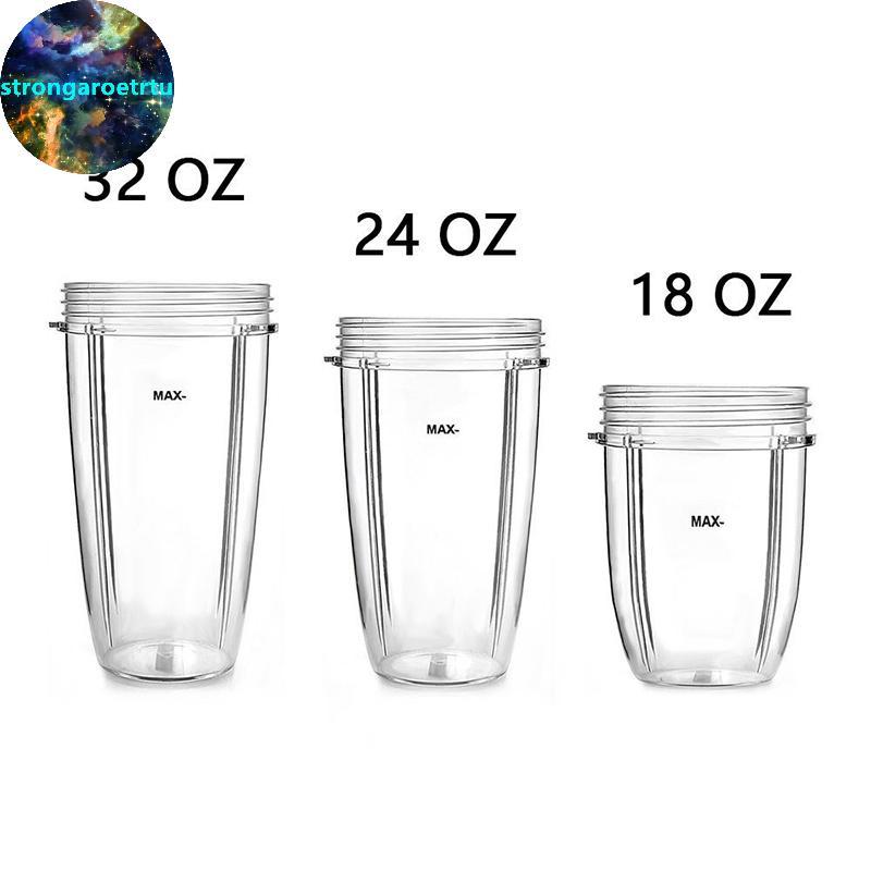 Strongaroetrtu 18/24/32oz ขวดถ้วยทดแทนสําหรับ Nutribullet 600W NutriBullet Pro 900 TH