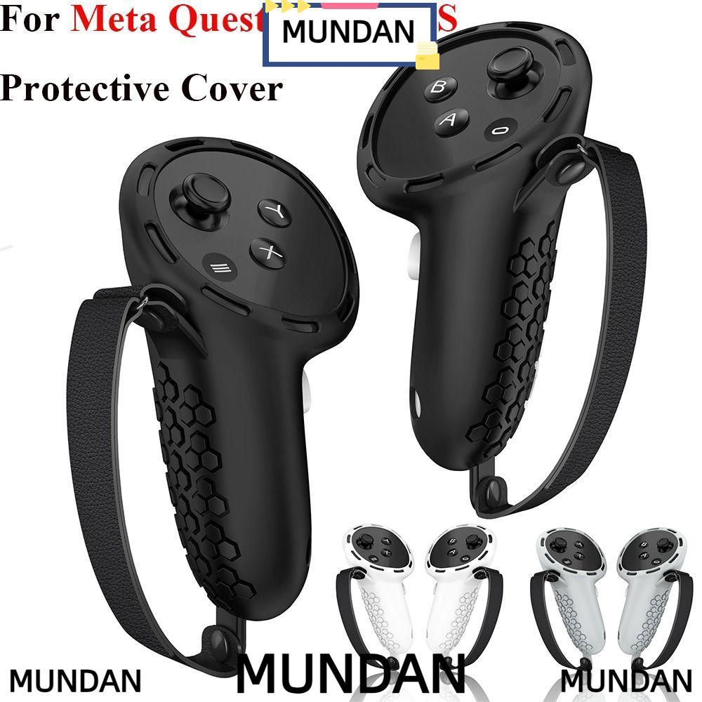 MUNDAN Controller Grips ฝาครอบป้องกัน,พร้อมสายคล้องมือ Anti-scratch Controller Handle Sleeve,ลื่นซิล