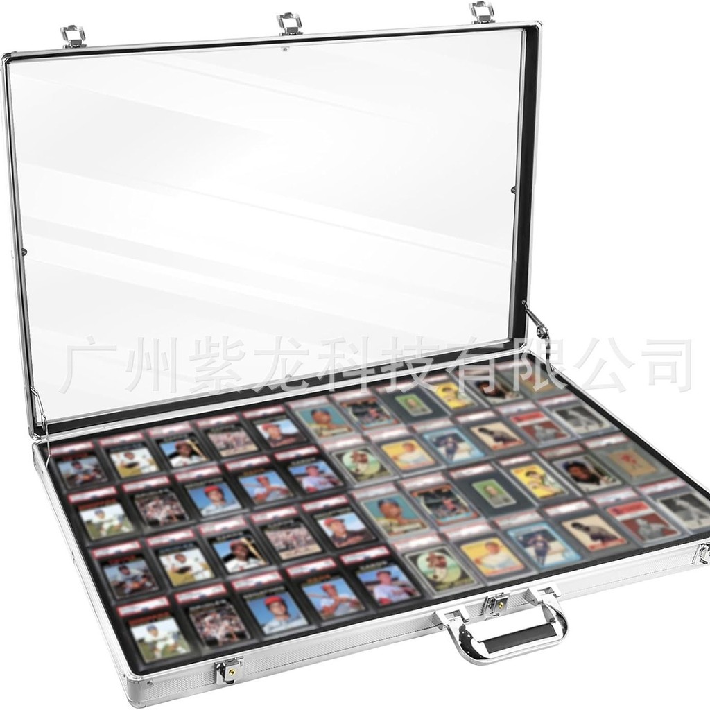 การ์ดกีฬา Grading Card Board Game Card Trading Display Box Cover Top Transparent Acrylic Stall Alumi