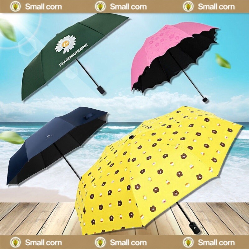 พกพาสะดว ร่มกันยูวี สีน่ารัก ร่มพับ UV Umbrella กันยูวี ลายผลไม้