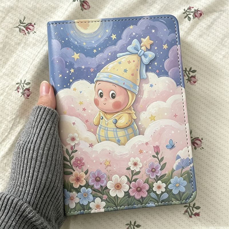 Clouds Stars Notebook Color Page Illustration Notepad High-value Cute Student Handbook Color-painted