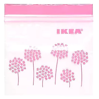 IKEA ISTAD /NITORI Japan อีสสตัด ถุงซิปล็อกใส่อาหาร, มีลาย, 0.4 ลิตร Resealable bag (แบ่งขาย)