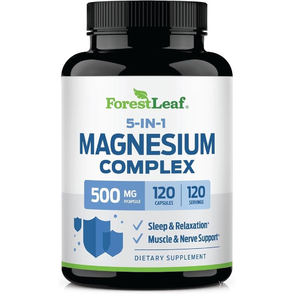 ForestLeaf Magnesium Complex 500 มก. 500 มก. แคปซูล 500 มก. สําหรับผู้หญิง (120 Ct)