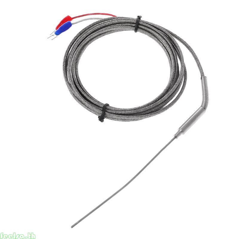 Feela 2m K Type Professional Thermocouple สแตนเลส 1 5 มม. Probe เซ็นเซอร์ควบคุมอุณหภูมิ