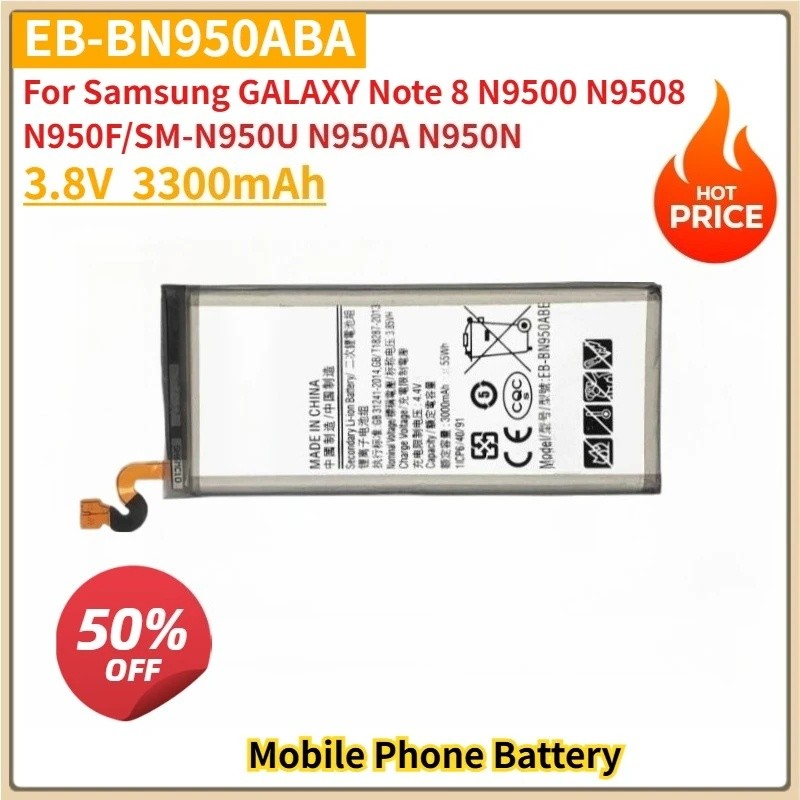 ใหม่เปลี่ยนแบตเตอรี่ 3.8V EB-BN950ABA EB-BN950ABE สําหรับ Samsung GALAXY หมายเหตุ 8 N9500 N9508 N950