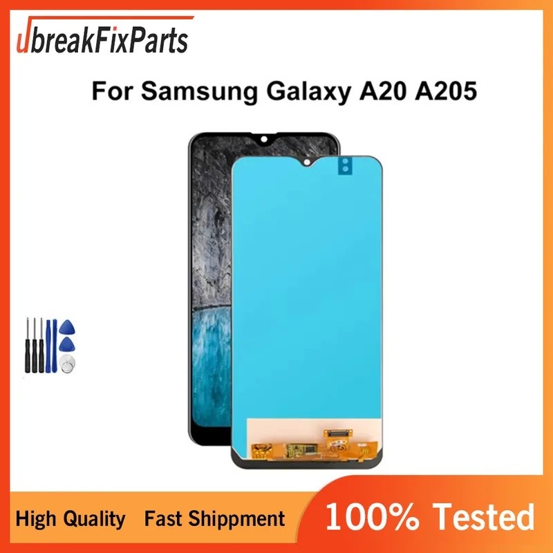สําหรับ Samsung Galaxy A20 A205U A205M/DS A205G/DS SM-A205F หน้าจอ LCD Touch Digitizer Assembly