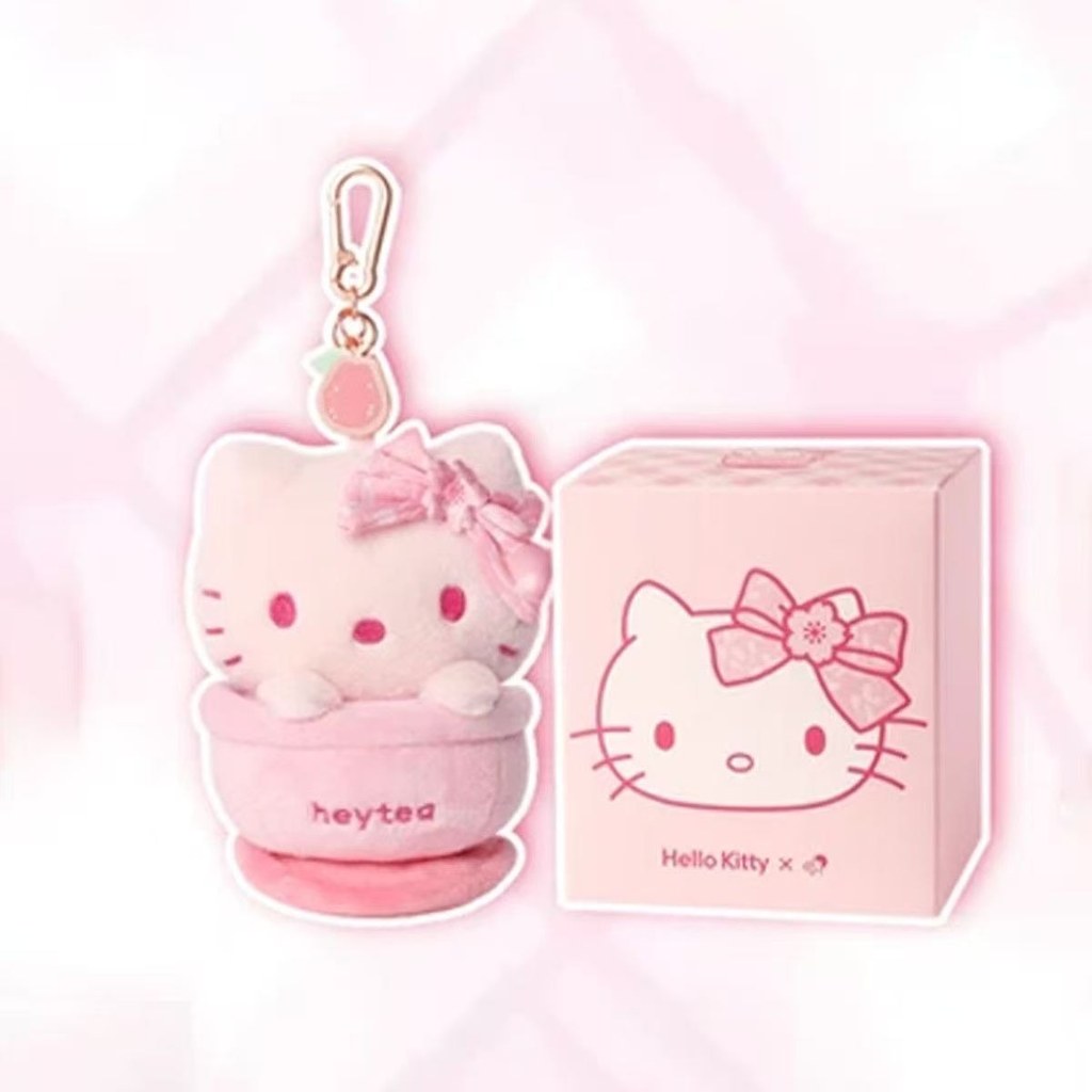 Xicha Co-Branded HelloKitty Gold Bag ตุ๊กตาจี้ตุ๊กตามูลค่าสูงตุ๊กตาถ้วยชานม 27.22