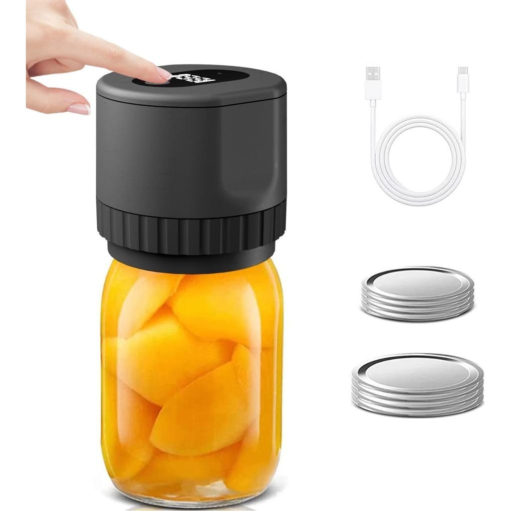 Mason jar Vacuum Sealer, Electric Mason Jar Vacuum Sealer Kit for Food Storage LXSV