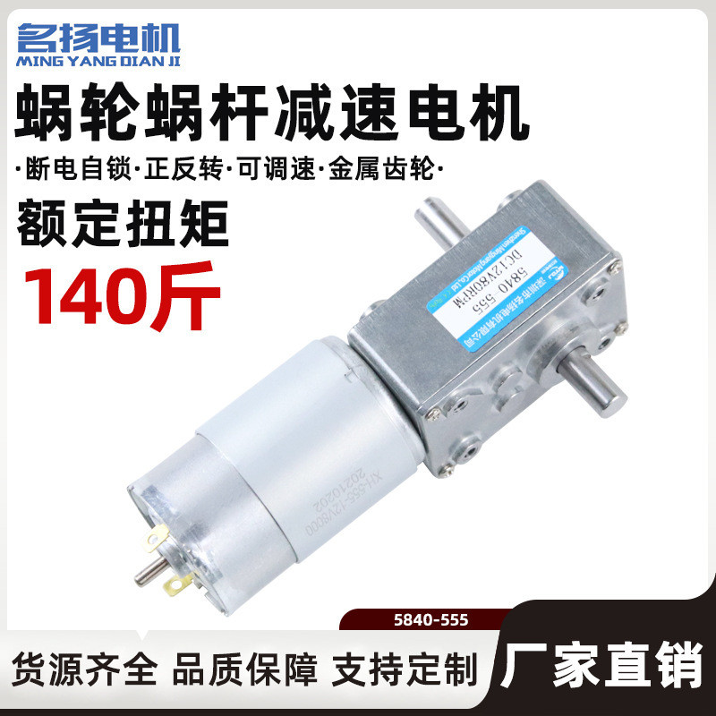Micro Brushed Gear Motor 12v24v Dual Axis Gear DC Gear Motor 5840-555 DC Motor