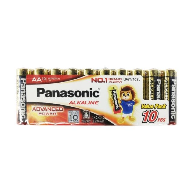พานาโซนิค ถ่านอัลคาไลน์AA Panasonic Alkaline Battery AA 10Pcs.