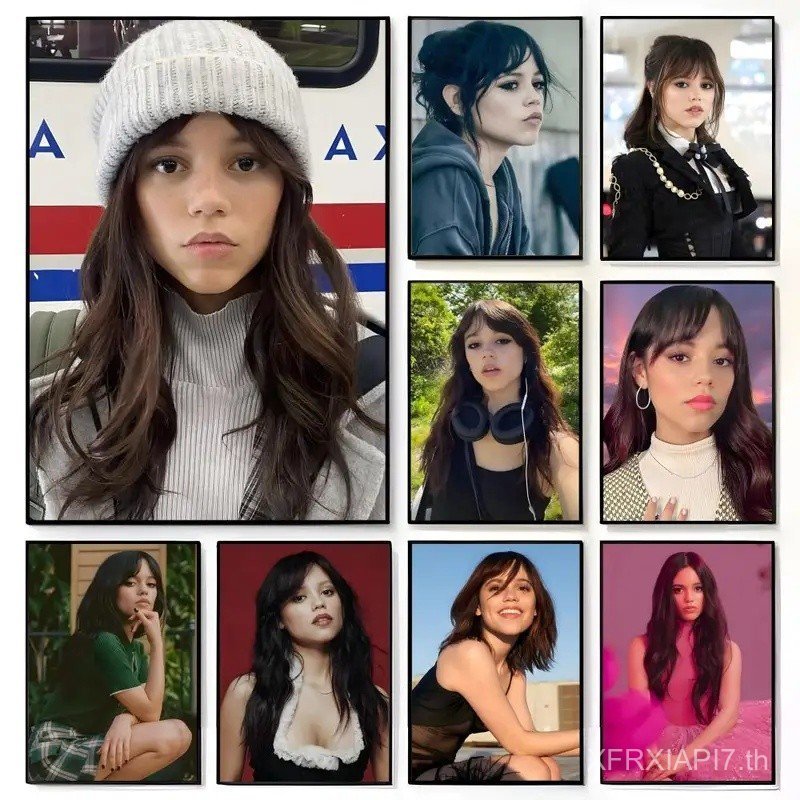 J-Jenna O-Ortega Actress โปสเตอร์อเมริกันฟิล์มภาพจิตรกรรมฝาผนังบ้านเด็กตกแต่งผนังพิมพ์สํานักงานห้องน
