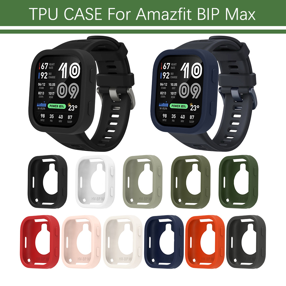 เคสซิลิโคนสําหรับ Amazfit Bip Max Smart Watch กรอบกันชน Protector Cover Case