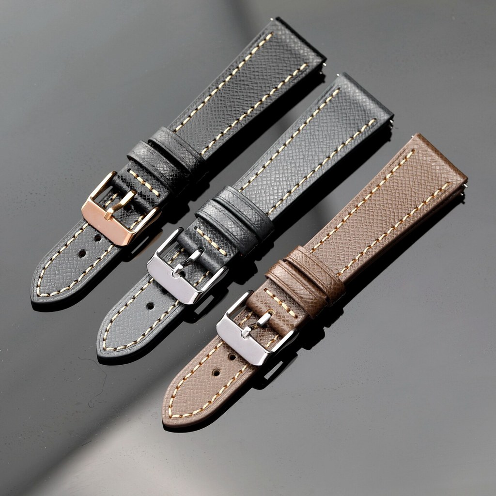 Raystray Italian Cross Grain Cowhide Strap Quick Release 18 19 20 22MM เหมาะสําหรับ Huawei Labor Dia