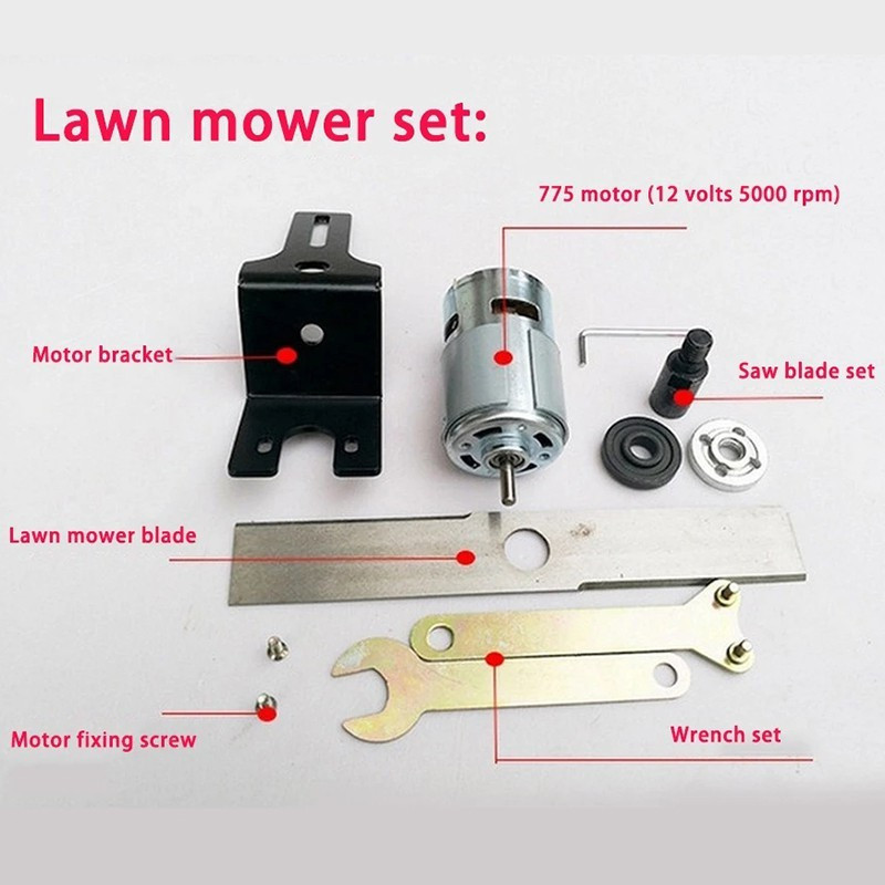 [New]เครื่องตัดหญ้า Dc 12v 775 Motor Manganese