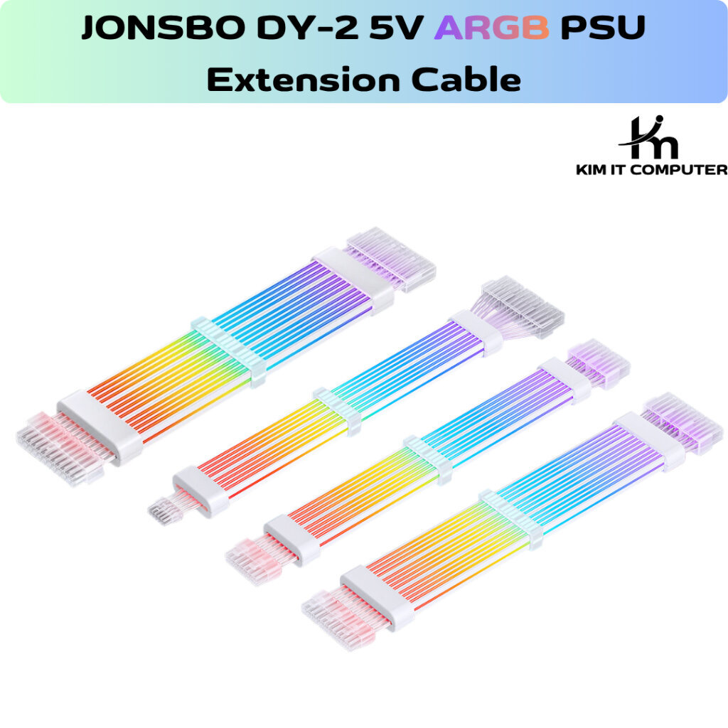 Jonsbo DY-2 5V ARGB Extension PSU Cable (เซ็ต 24Pin/2x8Pin GPU/3x8Pin GPU/ 3x8Pin To 12VHPWR)