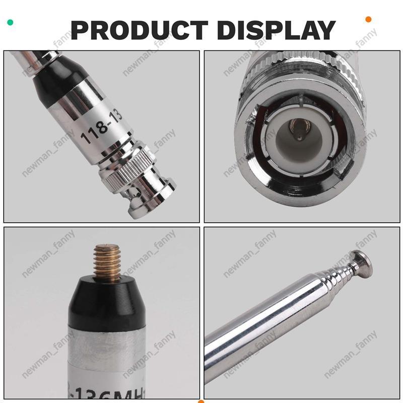 118-136MHZ BNC Telescopic Antenna กําไรสูง Airband เสาอากาศสําหรับ TH-28A TH-48A TH-78A ความถี่การบิ