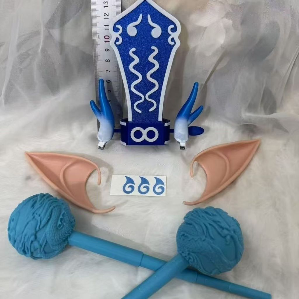 Nezha Haihai Ao Bing Head Crown COS Props อะนิเมะภาพยนตร์ Ao Bing ผมมงกุฎ 3D ฮอร์นมังกรคอสเพลย์ฟื้นฟ