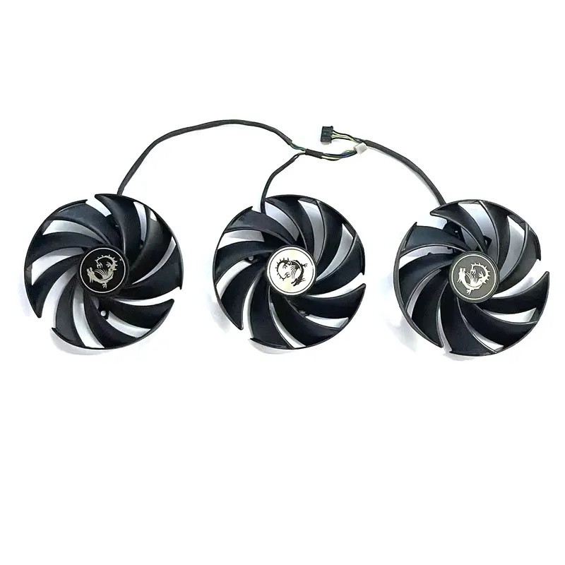 ยี่ห้อใหม่ 87 มม.4PIN PLD09210B12HH DC 12V 0.4A เหมาะสําหรับ MSI GeForce RTX 4060 4060Ti 4070 4070TI