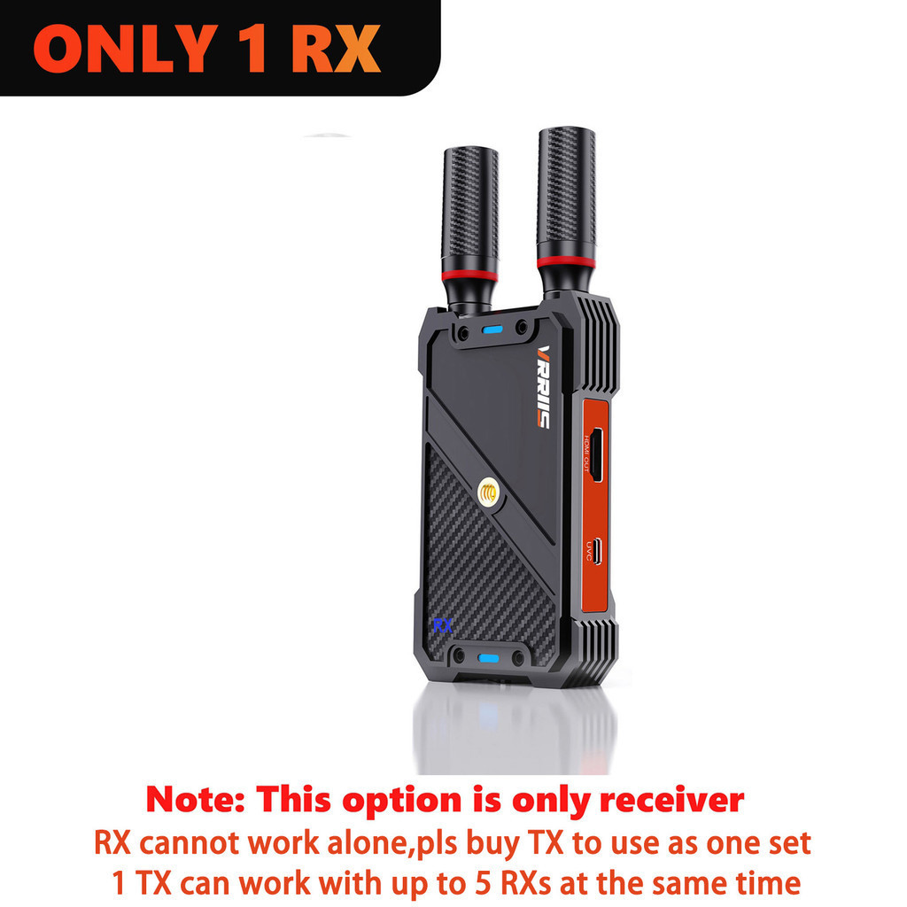 VRRIIS WL082U 400M HDMI Wireless Extender รองรับการจ่ายไฟให้กับกล้อง, การบันทึกวิดีโอสด, การส่งสัญญา