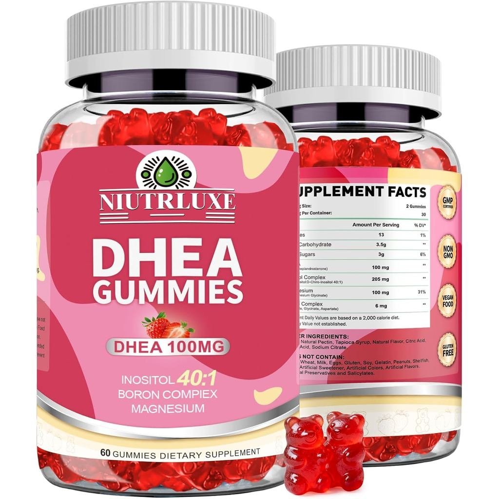 DHEA DHEA s สําหรับผู้หญิง DHEA 100 มก. 50 มก. เคี้ยวด้วยโบรอน Inositol และ Magnesium ProAging พอร์ต