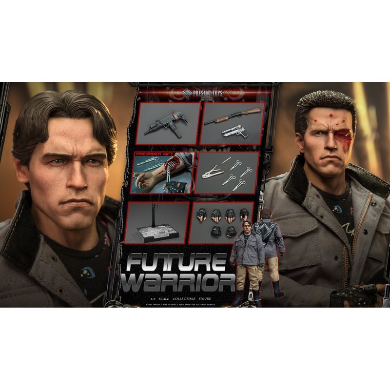 Authentic PRESENT TOYS Future Warrior Arnold 1/6 Cyborg Figure