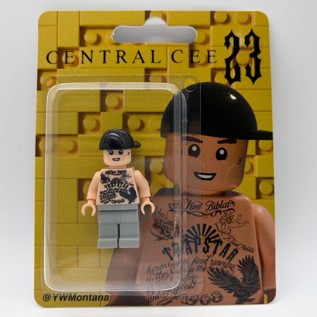 พร้อมสต็อก Central Cee Merchanded Handmade แขวนการ์ดของเล่น 23 อัลบั้มสไตล์ Building Block Minifigur