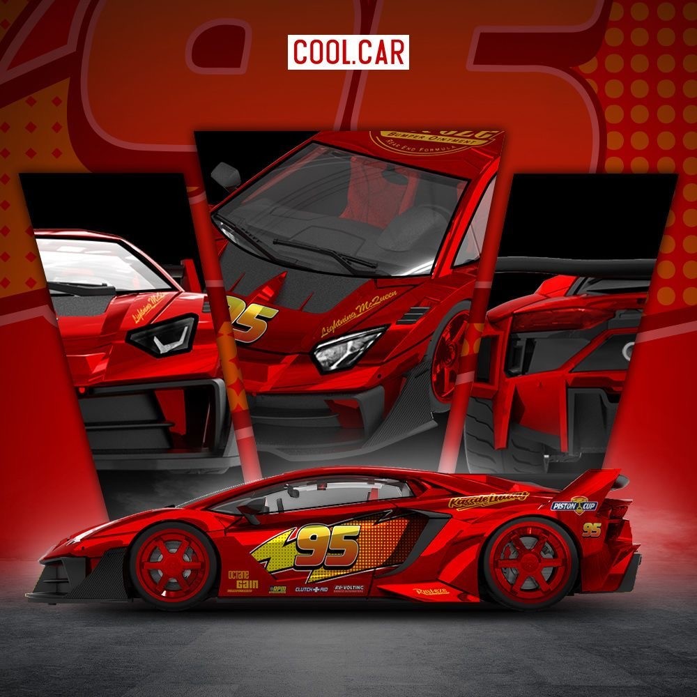 Cool Car 1/64 Lamborghini GT EVO Lightning McQueen โมเดลรถ รถของเล่น สําหรับเด็กผู้ชาย ของขวัญวันเกิด ของเล่นเด็ก รถสะสม#peetyeee