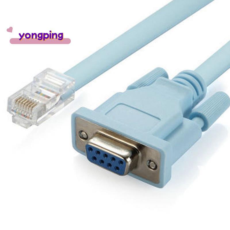 สายคอนโซล USB RJ45 Cat5 Ethernet To Rs232 DB9 COM พอร์ต Serial หญิงเราเตอร์อะแดปเตอร์เครือข่ายสาย 1.
