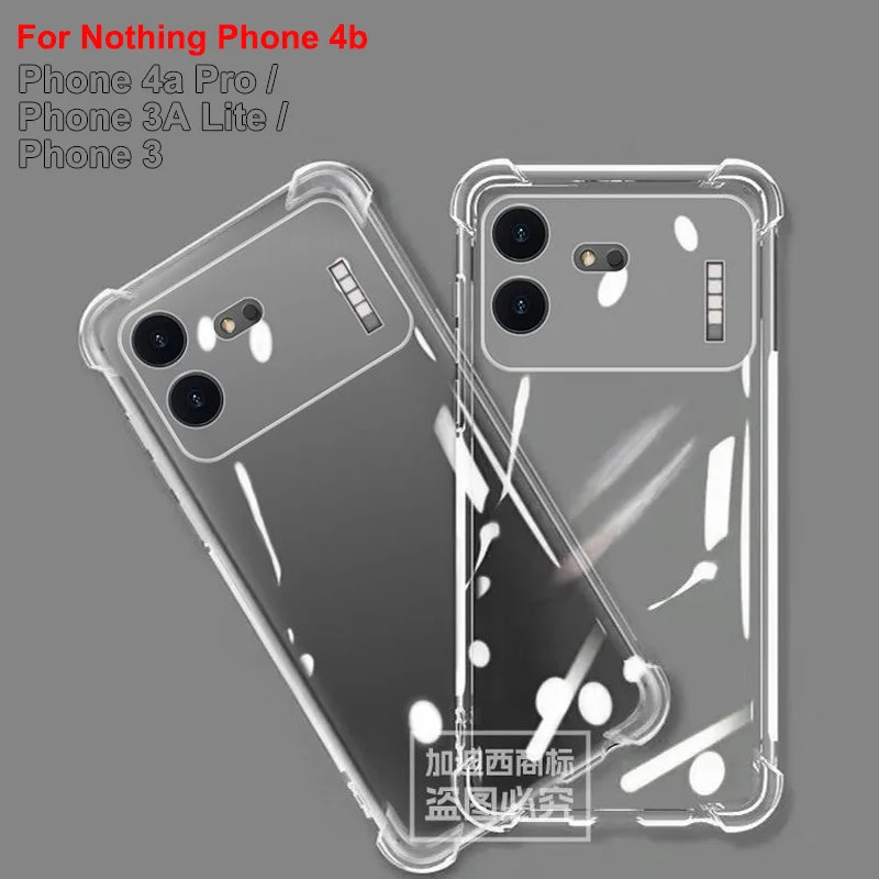 Nothing Phone 4B Crystal Case Phone4b HD Painted Air Bag 360 Protect Matte Back Shell สําหรับ Nothin