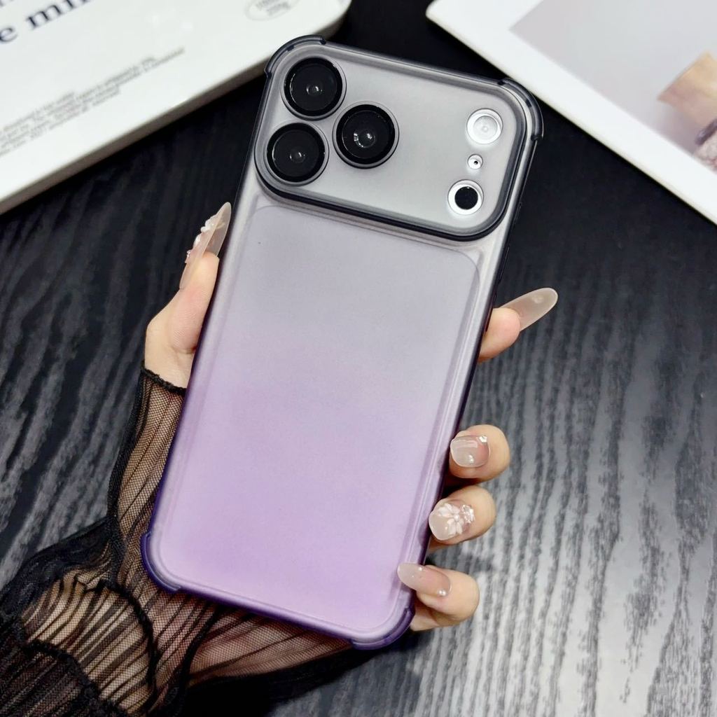 เข้ากันได้กับ iPhone 13 Pro Max, สําหรับ iPhone 17 Pro, IP15, 16 Pro Max Gradient Anti-Shock Soft Ca