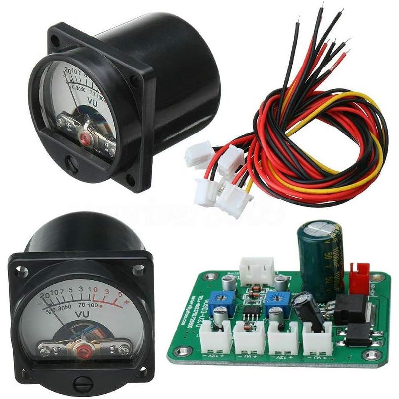 VU Meter 2x แผง VU Meter Warm Back Light Recording & Audio Level Amp พร้อม Driver Board