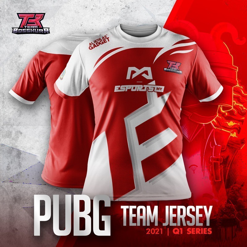 ทีม Bosskurr Pubg Jersey 2021 Q1 Series E-sports เสื้อยืดแห้งเร็ว