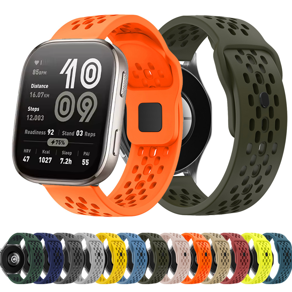 สําหรับ Amazfit Bip Max/Amazfit Bip 6 Bip5/Bip5 Pro สร้อยข้อมือซิลิโคนสําหรับ Amazfit GTR4/3/2 strtos/Balance 2/1 สายคล้อง
