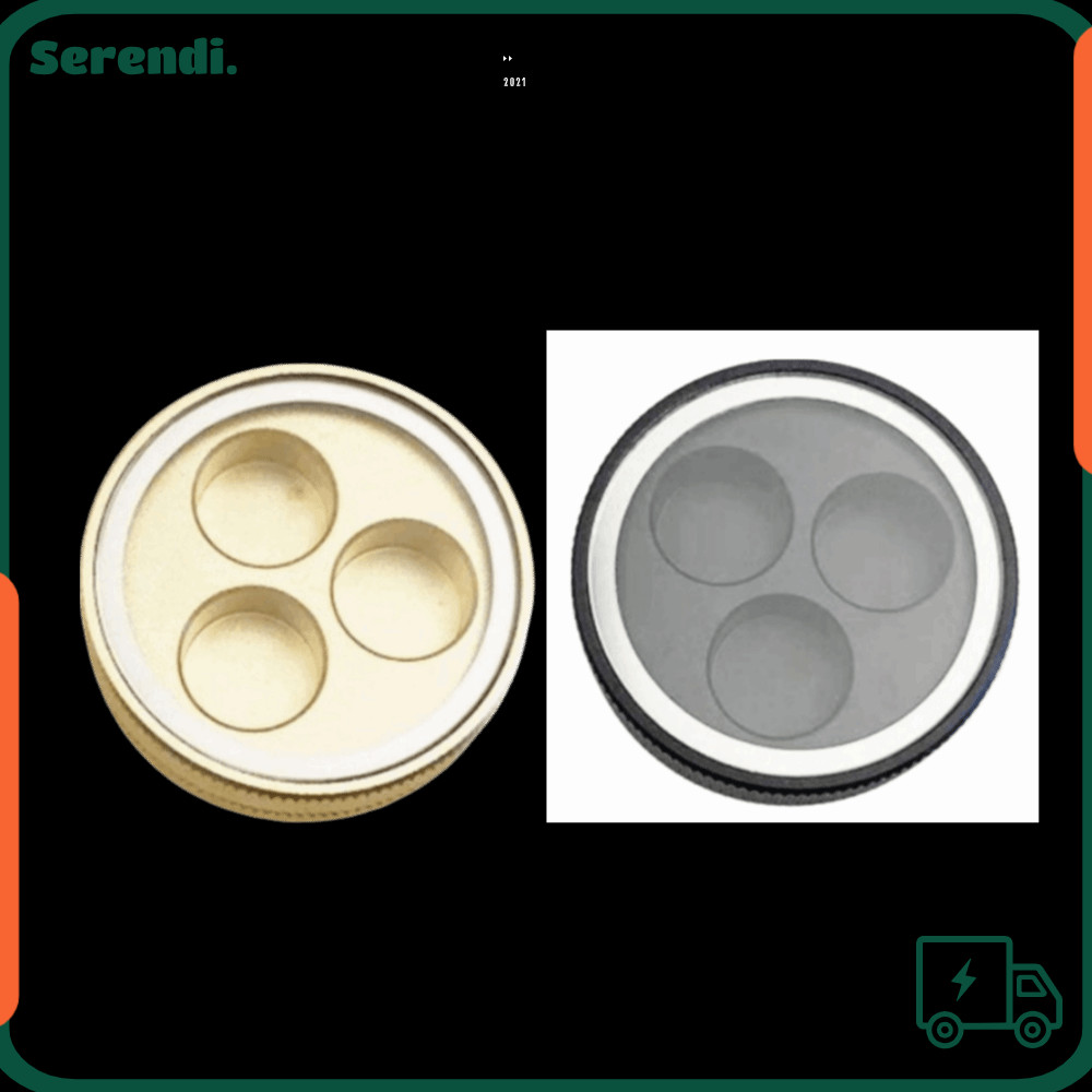 SERDI Cue Tip Storage Box, วัสดุอลูมิเนียม 3 Hole Design Pool Cue Tips Container, Compact Knob Close