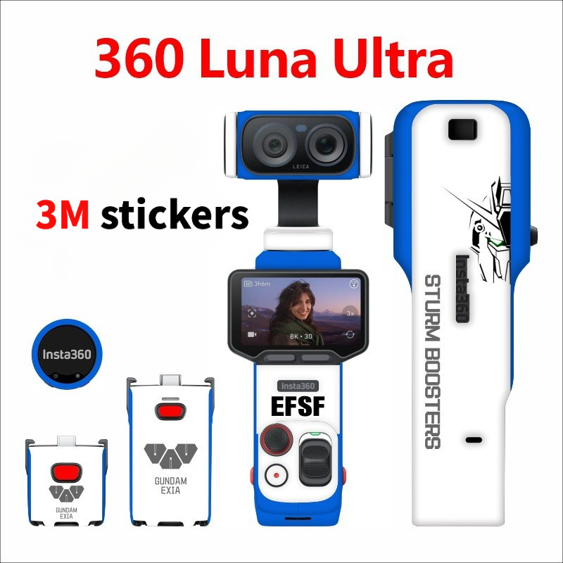 เหมาะสําหรับ สติ๊กเกอร์กันรอยกล้องกีฬา Insta360 Luna Ultra, สติ๊กเกอร์กันน้ํา 3M, สติ๊กเกอร์ป้องกันการตกแบบรวมทุกอย่าง