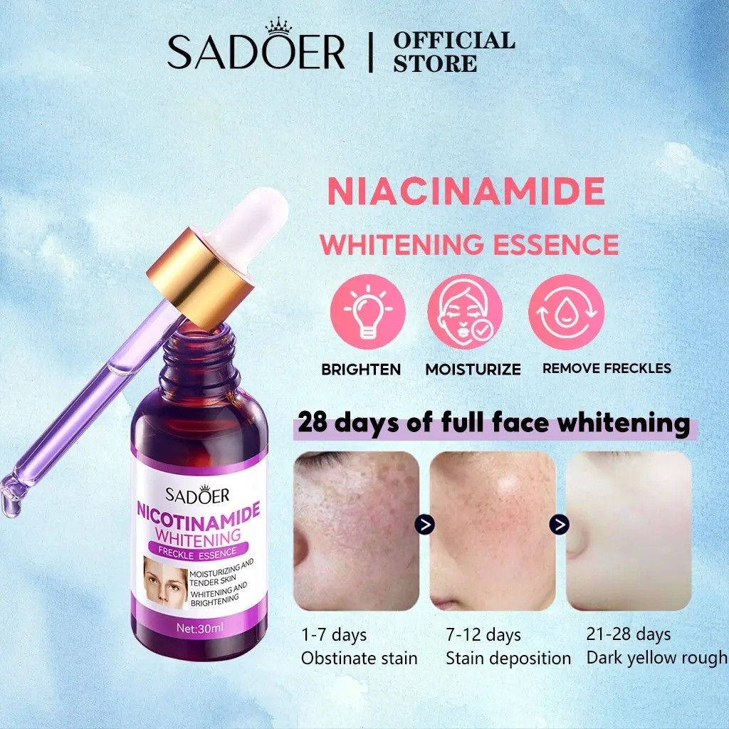 SADOER Niacinamide Whitening สําหรับจุดด่างดําไวท์เทนนิ่งให้ความชุ่มชื้น Lighten 7RHA