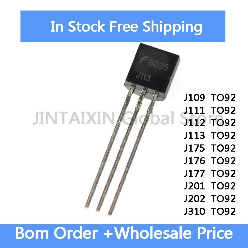 1-5 ชิ้น J109 J111 J112 J113 J175 J176 J177 J201 J202 J310 TO92 ชิป IC ในสต็อกขายส่ง