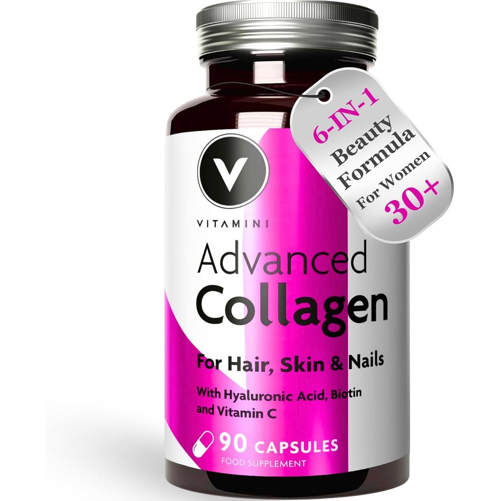 การขยายคอลลาเจนสําหรับผู้หญิง – แคปซูลทะเลดูดซับเร็ว (Naticol พรีเมี่ยม® Type I, ~2 kDa), กรดไฮยาลูโ