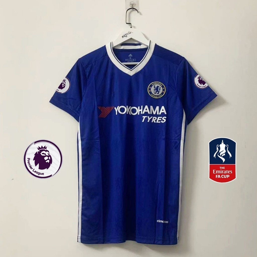 (S-2XL) 16-17 Chelsea Home Retro Fan Football Jersey