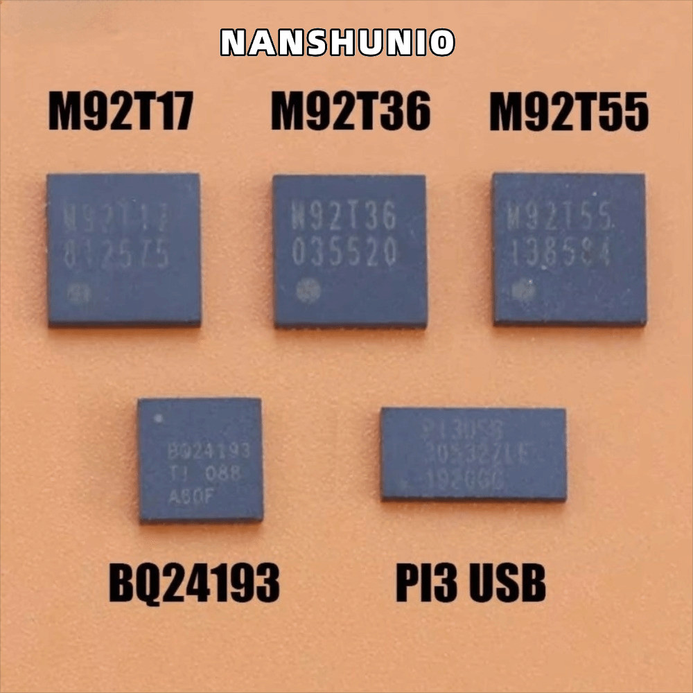 NANSHUNIO ชิปการจัดการการชาร์จ, Surface Mount M92T36 P13USB BQ24193 M92T17 ชิปเมนบอร์ด,บัดกรีติดตั้ง