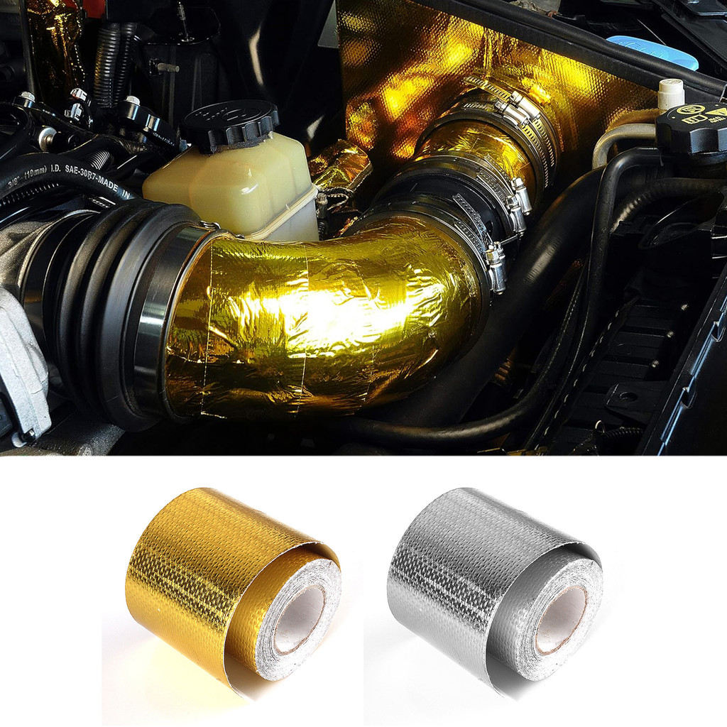 [ของแท้] เทปพันท่อไอเสีย 5m x 5cm กันความร้อนสูง ผ้าพันท่อ Exhaust Heat Wrap สำหรับรถยนต์ Turbo
