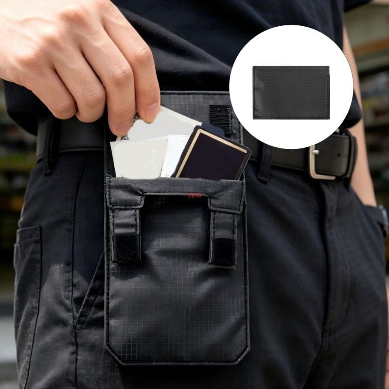 Seng Compact Passport Wallet กระเป๋าคาดเอวสําหรับพกพาทุกวันพับการ์ดและเงินสดพร้อมพื้นผิวผ้าเสร็จสิ้นสําหรับ Co