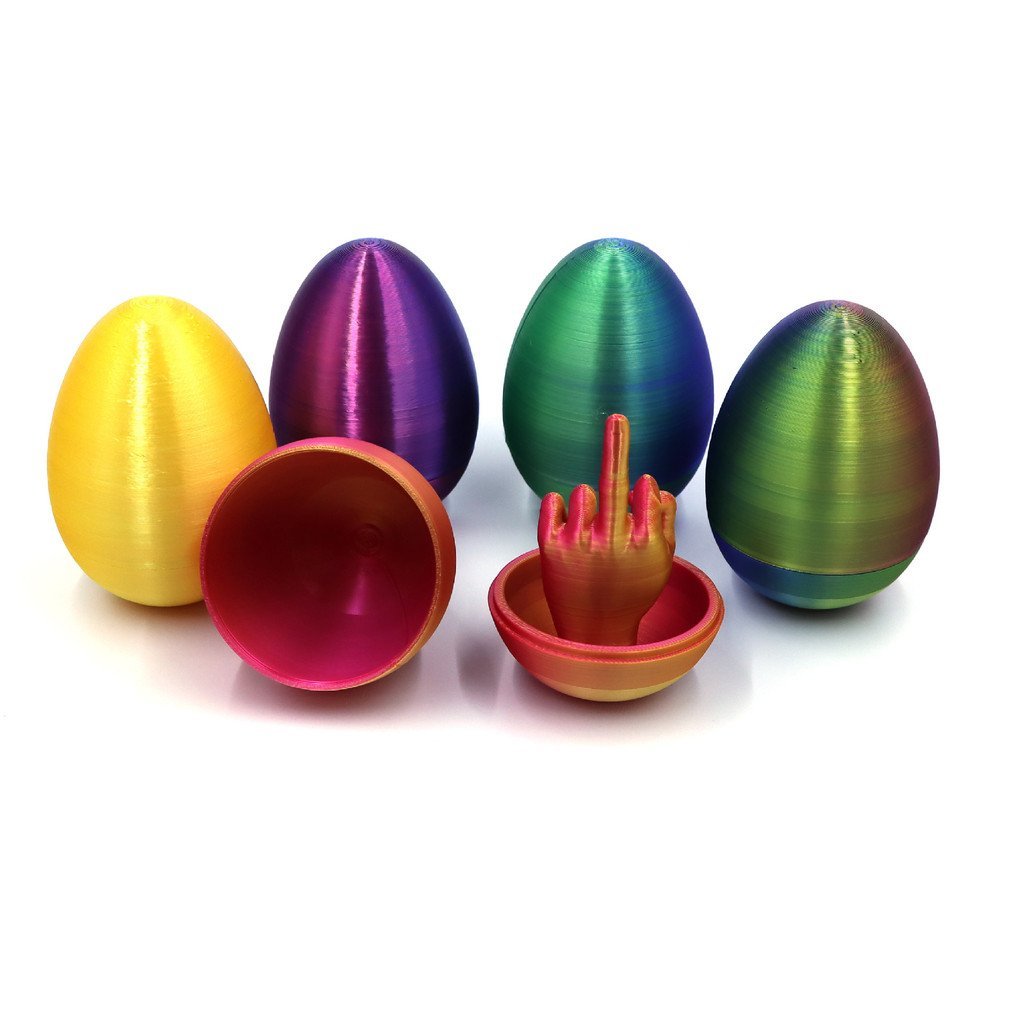 3D-Printed Easter Eggs-Surprise Middle Finger 3d打印复节活蛋 U5UD